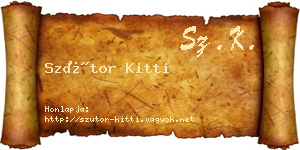 Szútor Kitti névjegykártya