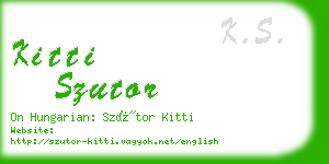 kitti szutor business card